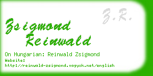 zsigmond reinwald business card